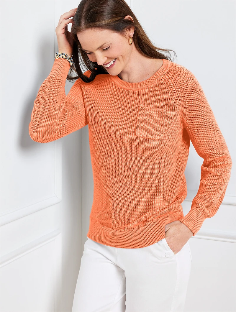 Patch Pocket Crewneck Sweater