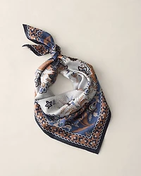 Whispering Vines Printed Silk Scarf