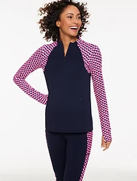 Performance Compression Half-Zip Pullover - Geo