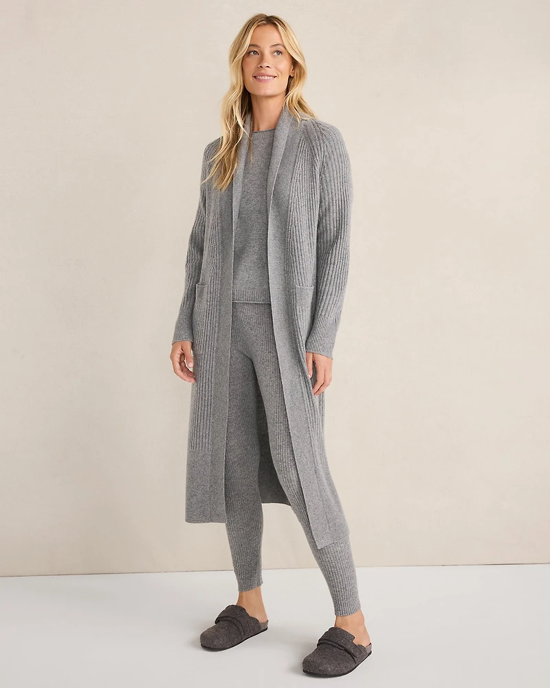 Cashmere Rib Knit Duster