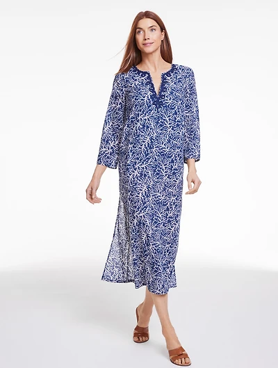 Aqua Club Maxi Caftan Cover-Up