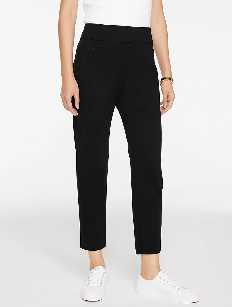 Tapered Leg Passport Ponte Pants