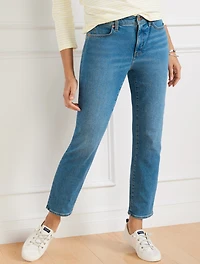 Slim Ankle Jeans - Flores Wash Curvy Fit