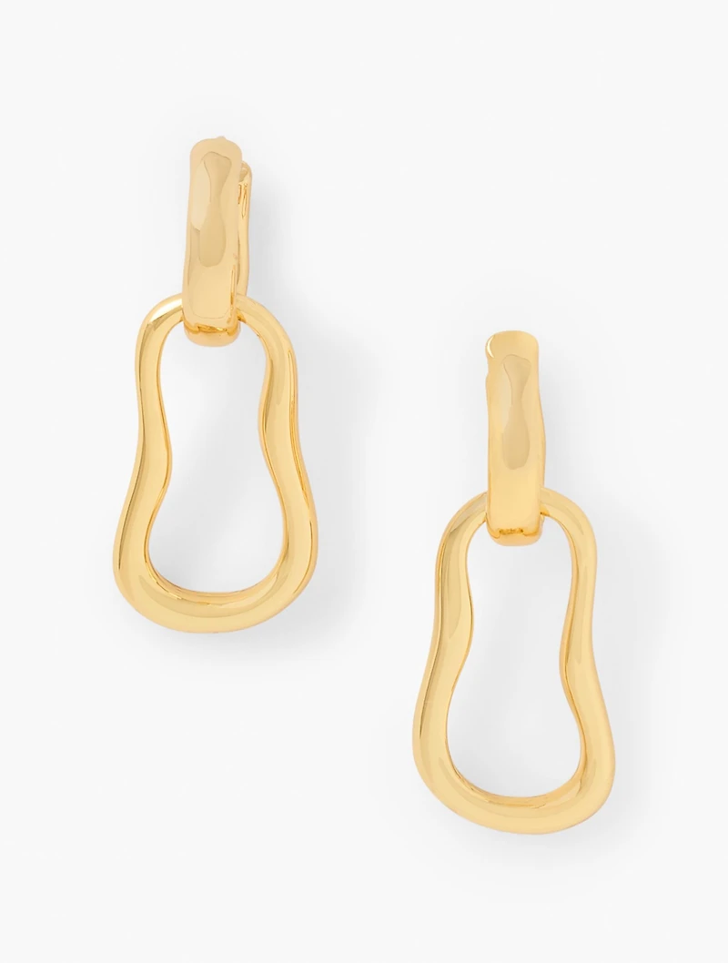 Wavy Link Hoop Earrings