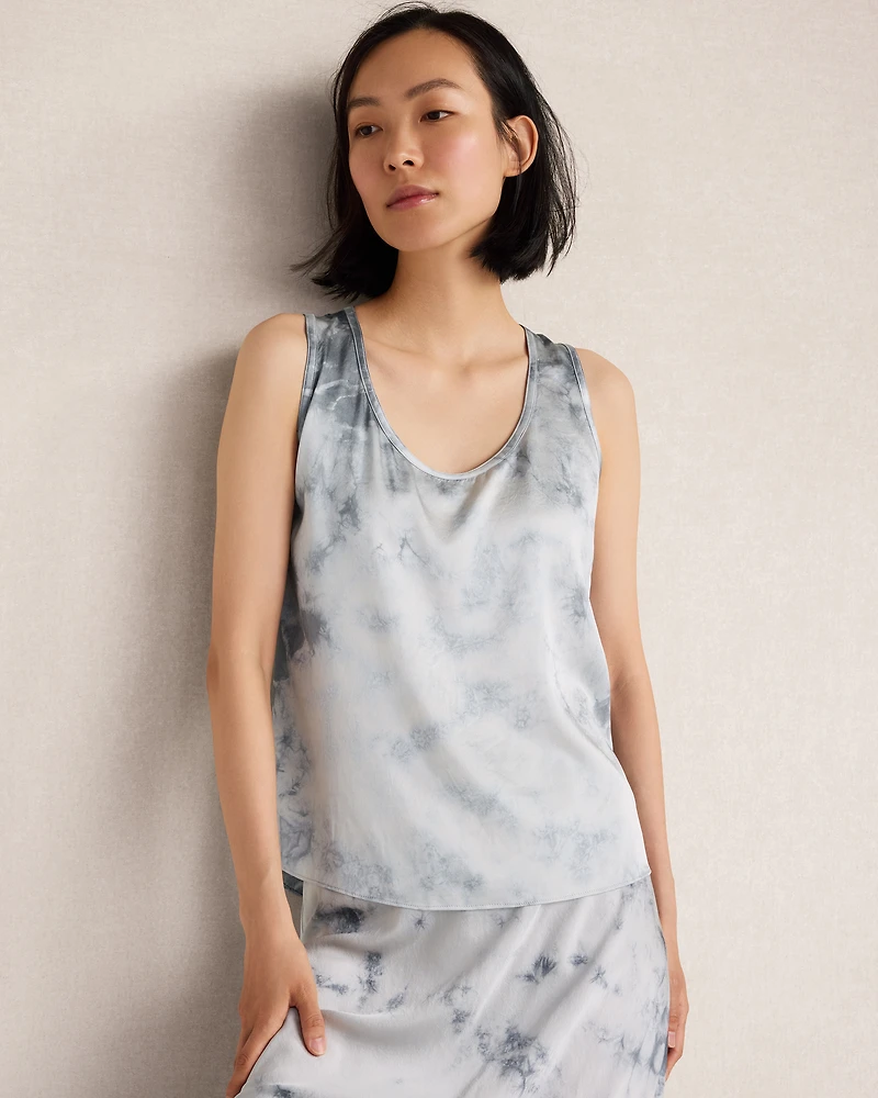 Washable Silk Tie-Dye Tank