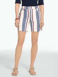 Relaxed Denim Shorts - Dazzling Stripe
