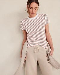 Organic Cotton Stripe Short Sleeve Tee