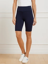 Performance Interlock High Waist Bike Shorts - 9"