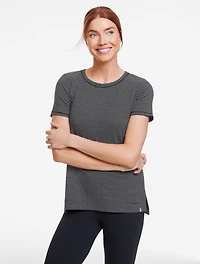 Supersoft Jersey Short Sleeve Crewneck Tee - Everlasting Stripe