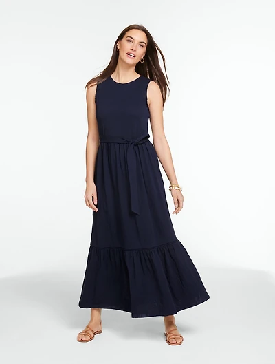 Nantucket Slub Sleeveless Maxi Dress
