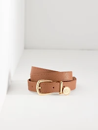 Pebble Leather Charm Belt