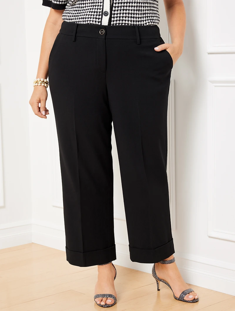 Tailored Stretch Slim Wide Ankle Pants