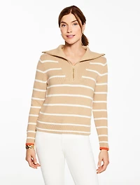 Half-Zip Sweater - Marl Stripe