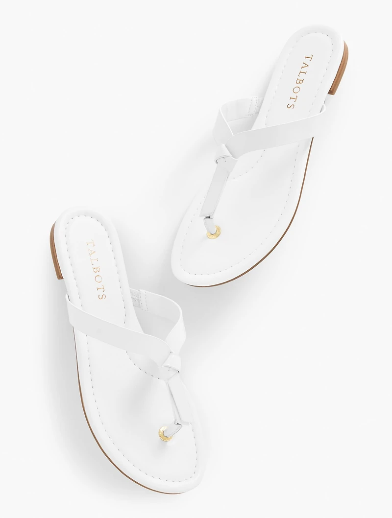 Camy Knot Soft Patent Flip Flops