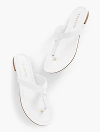 Camy Knot Soft Patent Flip Flops