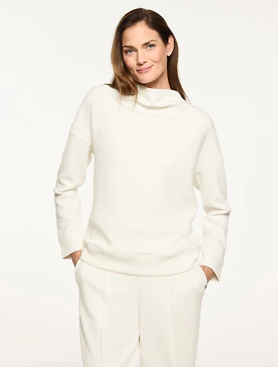 AirKnit Stretch Cowl-Neck Pullover