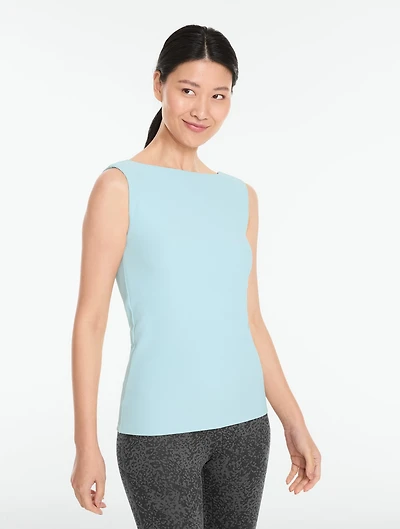 Contour Stretch Ribbed Shelf Bra Tank