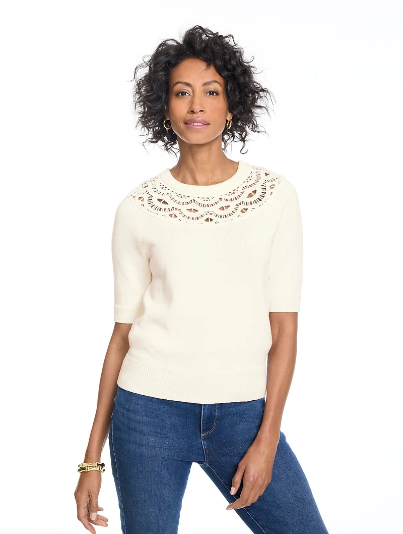 Crochet Yoke Sweater