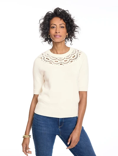 Crochet Yoke Sweater