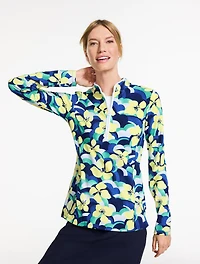 Out & About Half-Zip Pullover - Layered Blooms