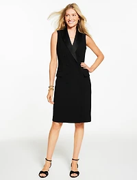 Polished Crepe Blazer Dress