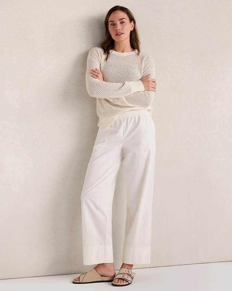 Organic Cotton Twill Barrel Leg Pants