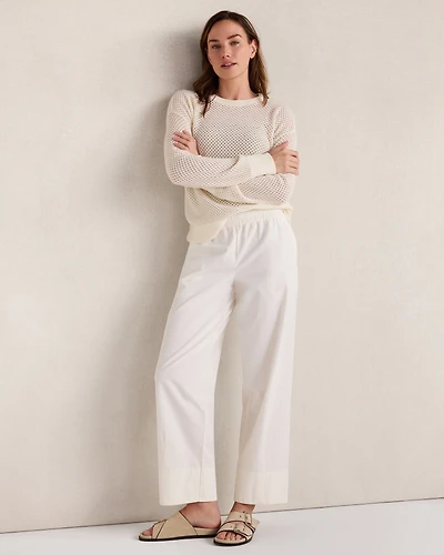 Organic Cotton Twill Barrel Leg Pants