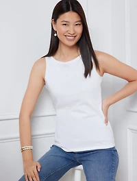 Pima Cotton Bateau Neck Tank