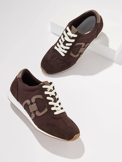 Alex Status Herringbone Suede Sneakers