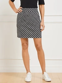 Lightweight Woven Stretch Cargo Skort - Sunny Tiles