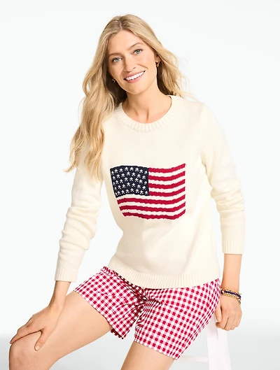 Crewneck Flag Pullover Sweater