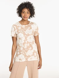 Supersoft Jersey Short Sleeve Crewneck Tee - Floral Field