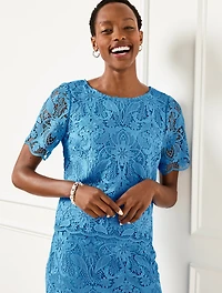 Scroll Floral Lace Top