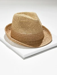 Two-Tone Woven Fedora