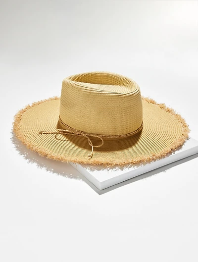 Frayed Edge Straw Beach Hat