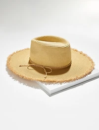 Frayed Edge Straw Beach Hat