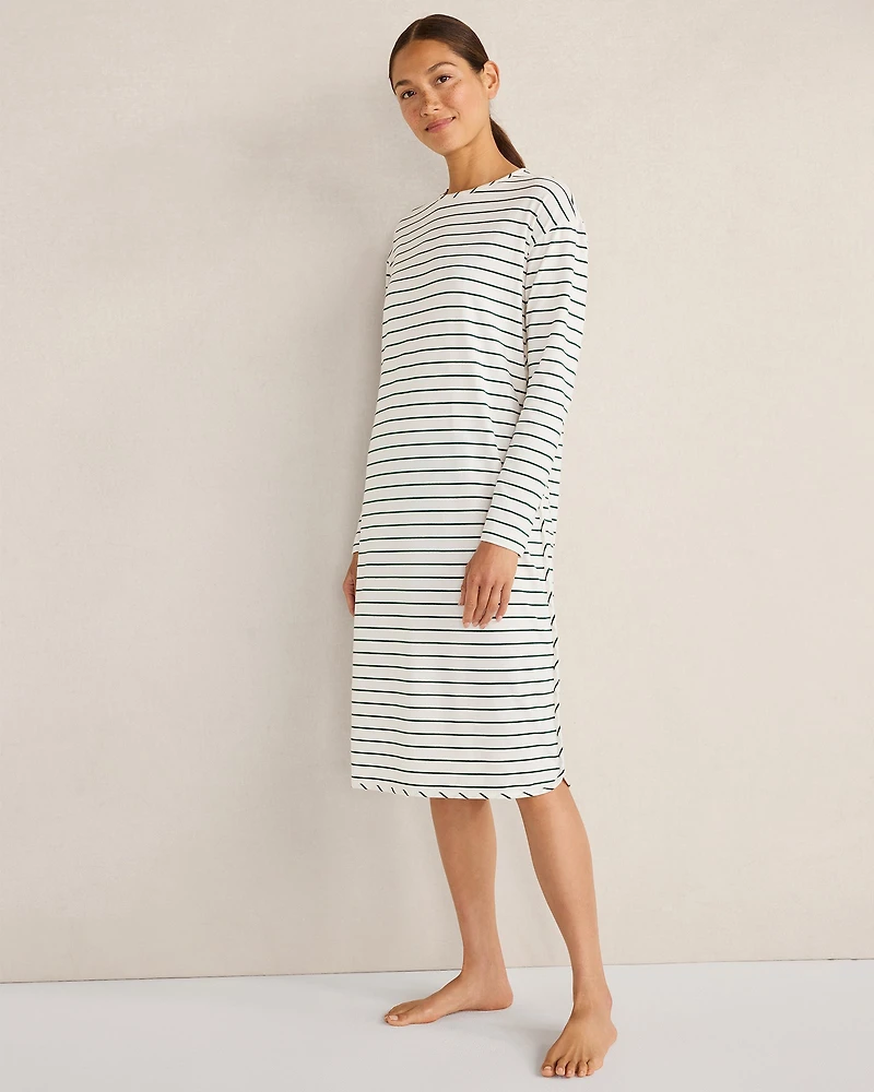 Organic Cotton Jersey Stripe Sleep Dress