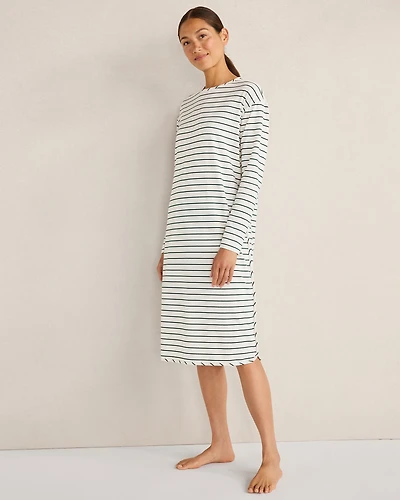 Organic Cotton Jersey Stripe Sleep Dress