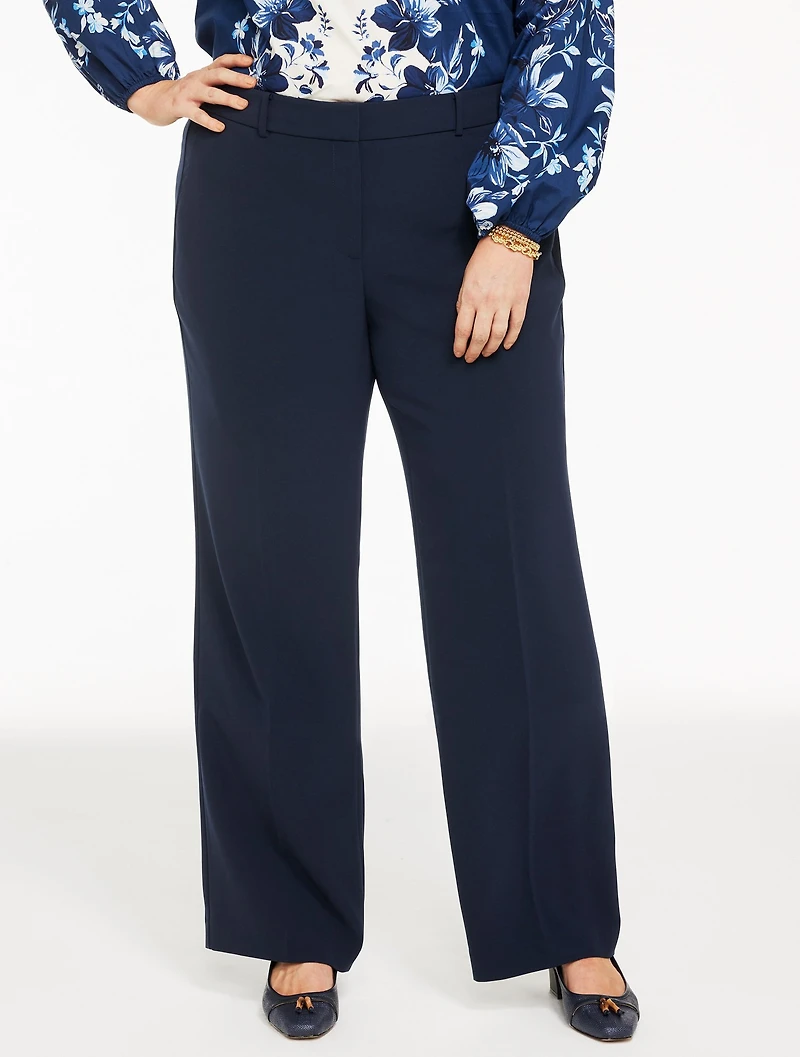 Wide Leg Polished Crepe Pants