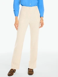 Talbots Southampton Tailored Stretch Straight Leg Pants - Double Stripe