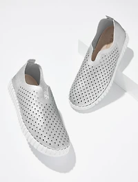 Ilse Jacobsen Tulip Metallic Slip-On Flats