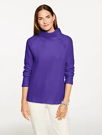 Fleece Mockneck Pullover