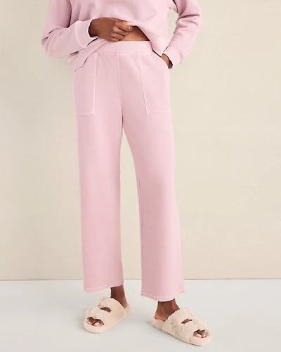 Organic Cotton Waffle Straight Leg Pants