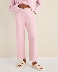 Organic Cotton Waffle Straight Leg Pants