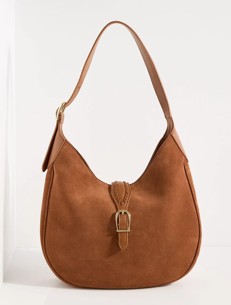 Suede Medium Hobo Bag