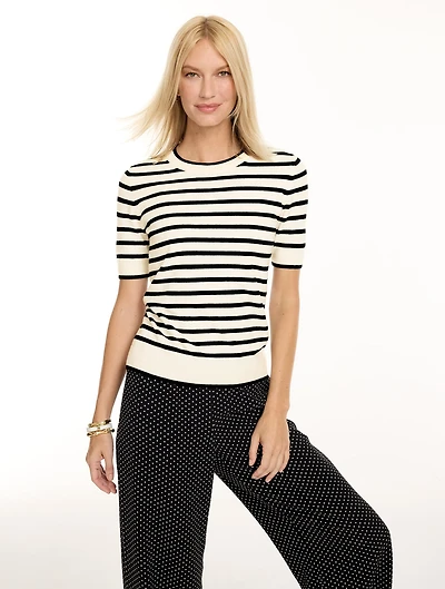 Charming Crewneck Tee - Stripe