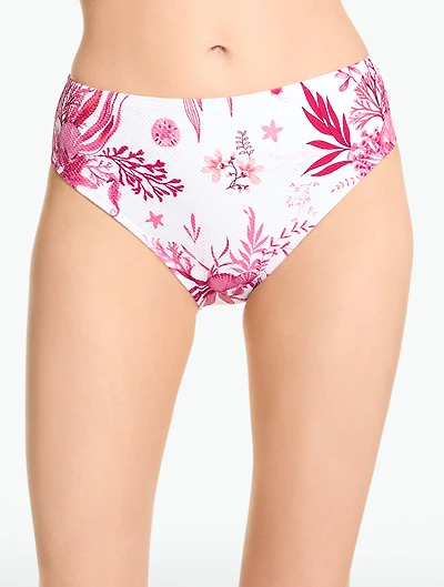 Aqua Club Piqué Mid Rise Swim Bottom - Seascape