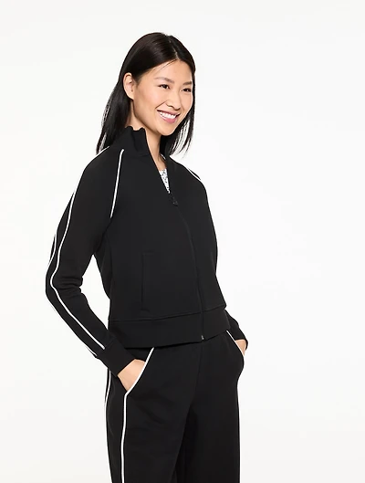 Piqué Full-Zip Jacket - Piped