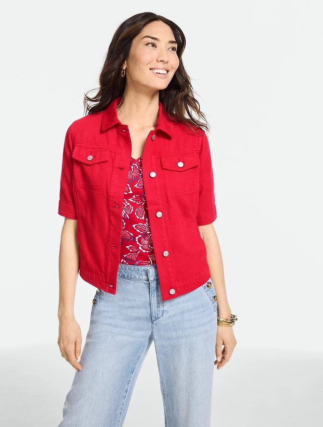 Short Sleeve Jean Jacket
