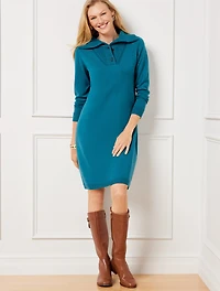 Supersoft Johnny Collar Sweater Dress